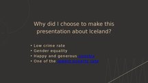 Presentations 'Iceland', 2.