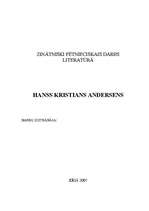 Research Papers 'Hanss Kristians Andersens', 1.
