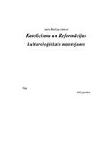 Research Papers 'Katolicisma un reformācijas kulturoloģiskais mantojums', 8.