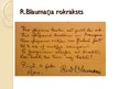 Presentations 'Rūdolfs Blaumanis', 10.