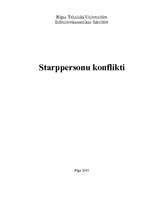 Research Papers 'Starppersonu konflikti', 1.