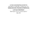 Research Papers 'Merkantilisma prakses izvērtējums Latvijas teritorijā', 1.
