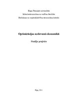 Research Papers 'Optimizācijas uzdevumi ekonomikā', 1.