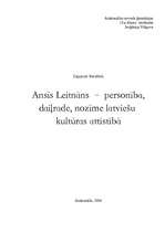 Research Papers 'Ansis Leitāns ', 1.