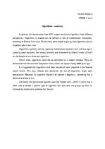 Summaries, Notes 'Algorithms – summary', 1.