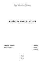 Research Papers 'Patēriņa tirgus Latvijā', 1.