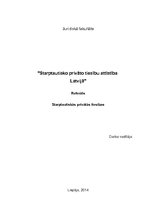 Research Papers 'Starptautisko privāto tiesību attīstība Latvijā', 1.