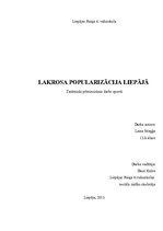Research Papers 'Lakrosa popularizācija Liepājā', 1.