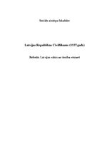 Research Papers 'Latvijas Republikas Civillikums', 1.