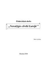 Research Papers 'Neredzīgie cilvēki Latvijā', 1.