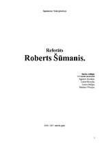 Research Papers 'Roberts Šūmanis', 1.