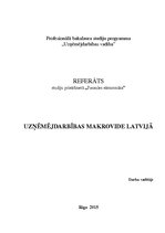 Research Papers 'Uzņēmējdarbības makrovide Latvijā', 1.