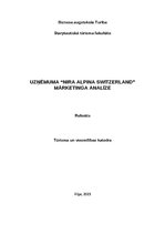 Research Papers 'Uzņēmuma “Nira Alpina Switzerland” mārketinga analīze', 1.