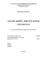 Research Papers 'Saldo ķiršu (Prunus avium) selekcija', 2.