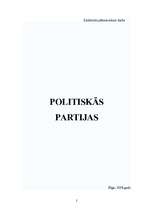 Research Papers 'Politiskās partijas', 1.