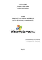 Presentations 'Windows 2003 servera instalēšana un konfigurēšana', 1.