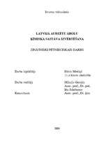 Research Papers 'Latvijā audzētu ābolu ķīmiskā sastāva izvērtēšana', 1.