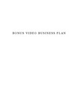 Business Plans 'Bonus Video Business Plan', 1.