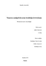 Research Papers 'Vasaras saulgriežu seno tradīciju ievērošana', 1.