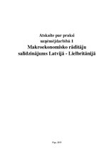 Practice Reports 'Makroekonomisko rādītāju salīdzinājums Latvijā un Lielbritānijā', 1.