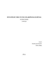 Research Papers 'Investīciju vide un tās uzlabošanas iespējas', 1.