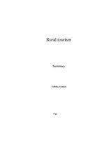 Essays 'Rural Tourism', 1.