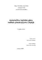 Research Papers 'Automašīnu piesārņojums Liepājā. Degvielu apraksti', 1.