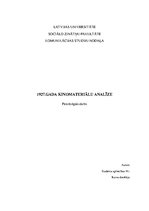 Research Papers '1927.gada kinomateriālu analīze', 1.