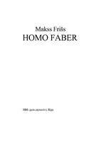 Summaries, Notes 'Makss Frišs "Homo faber"', 1.