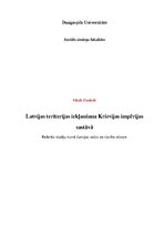 Research Papers 'Latvijas teritorijas iekļaušana Krievijas impērijas sastāvā', 1.