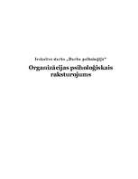 Research Papers 'Organizācijas psiholoģiskais raksturojums', 1.