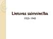 Presentations 'Lietuvas saimniecība (1920-1940)', 1.