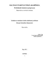 Research Papers 'Leksikas un sintakses vienību tulkošanas problēmas Eiropas Savienības dokumentos', 1.