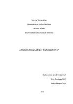 Research Papers 'Tranzīta loma Latvijas tautsaimniecībā', 1.