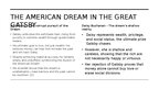 Presentations 'The american dream in the great gatsby', 6.