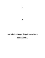 Research Papers 'Sociālās problēmas analīze - izdegšana', 1.