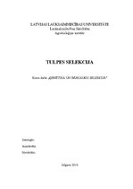 Research Papers 'Tulpju selekcija', 1.