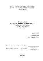 Practice Reports 'SIA "Industriālie Projekti"', 1.