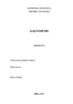 Research Papers 'Galvojums', 1.