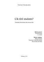 Research Papers 'Cik tērē students?', 1.