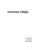 Research Papers 'Austrumu reliģija kultūras vēsturē', 1.