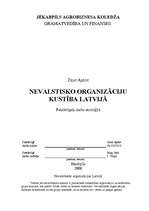 Summaries, Notes 'Nevalstisko organizāciju kustība Latvijā', 1.