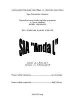 Practice Reports 'SIA "Anda L"', 1.