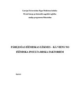 Research Papers 'Pārejošas išēmiskas lēkmes – kā viens no išēmiska insulta riska faktoriem', 1.