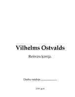 Research Papers 'Vilhelms Ostvalds', 1.