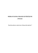 Research Papers 'Merkantilisma prakses izvērtējums Anglijā', 1.