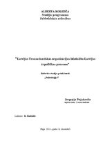 Research Papers 'Latvijas Transatlantiskās organizācijas līdzdalība Latvijas ārpolitikas procesos', 1.