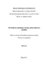 Research Papers 'Eiropas Savienības budžeta realizācija Latvijas muitas dienesta darbībā', 1.