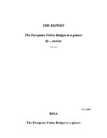Research Papers 'European Union Budget', 1.
