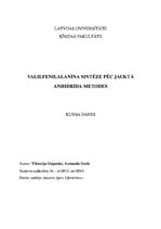Research Papers 'Valilfenilalanīna sintēze pēc jauktā anhidrīda metodes', 1.